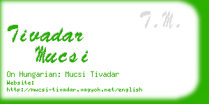 tivadar mucsi business card